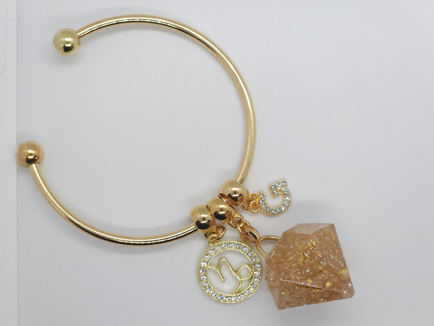 Gold Charmed Bangle